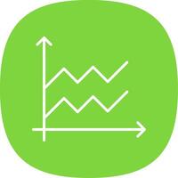 Area Graph Line Curve Icon Design vector