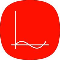 Wave Chart Line Curve Icon Design vector