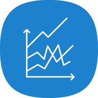 Line Curve Multi Circle Graph Line Curve Icon Design vector