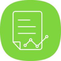 Data Report Line Curve Icon Design vector