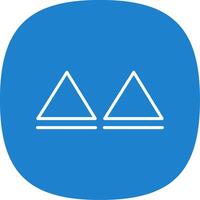 Triangles Line Curve Icon Design vector
