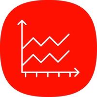 Area Graph Line Curve Icon Design vector