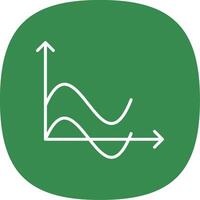 Wave Chart Line Curve Icon Design vector