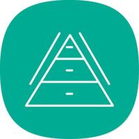 Pyramid Chart Line Curve Icon Design vector