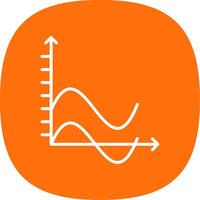 Wave Chart Line Curve Icon Design vector