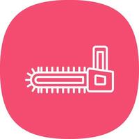 Chainsaw Line Curve Icon Design vector