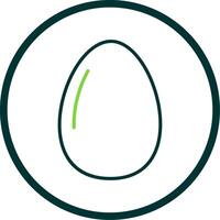 Egg Line Circle Icon Design vector