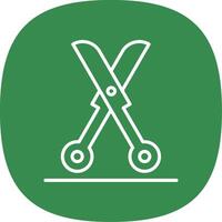 Shears Line Curve Icon Design vector