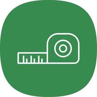 Tape Measure Line Curve Icon Design vector