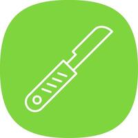 Scalpel Line Curve Icon Design vector