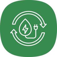 Water Energy Line Curve Icon Design vector