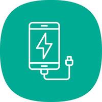 Charging Line Curve Icon Design vector