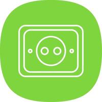 Socket Line Curve Icon Design vector