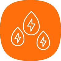 Hydro Power Line Curve Icon Design vector