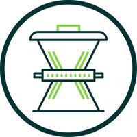 Waste Reduction Line Circle Icon Design vector