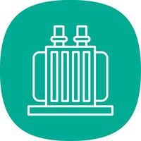 Transformer Line Curve Icon Design vector