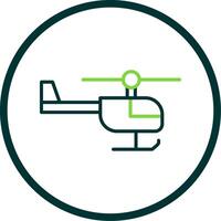 Helicopter Line Circle Icon Design vector