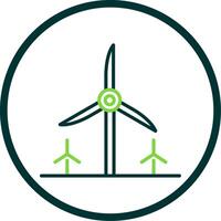 Turbine Energy Line Circle Icon Design vector