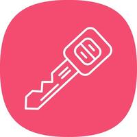 Car Key Line Curve Icon Design vector