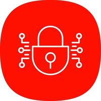 Cyber Security Line Curve Icon Design vector