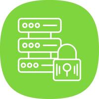 Secure Data Line Curve Icon Design vector