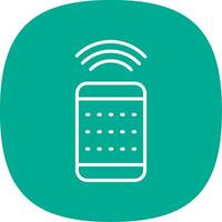 Remote Control Line Curve Icon Design vector