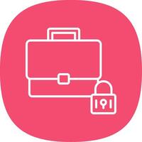 Briefcase Line Curve Icon Design vector