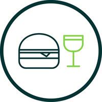 Fast Food Line Circle Icon Design vector