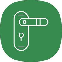 Door Lock Line Curve Icon Design vector