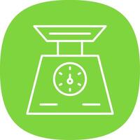 Weigh Scale Line Curve Icon Design vector