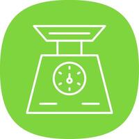 Weigh Scale Line Curve Icon Design vector