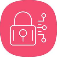 Cyber Security Line Curve Icon Design vector