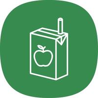 Juice Box Line Curve Icon Design vector