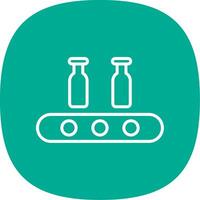 Assembly Line Curve Multi Circle Line Curve Icon Design vector