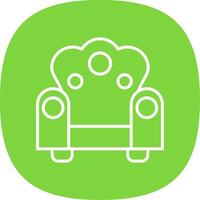 Throne Line Curve Icon Design vector