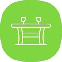 Table Line Curve Icon Design vector