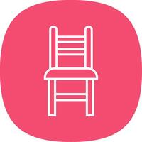 Dining Chair Line Curve Icon Design vector