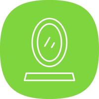 Mirror Line Curve Icon Design vector