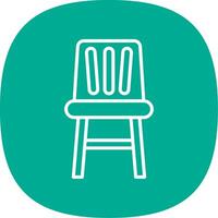 High Chair Line Curve Icon Design vector