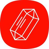 Crystal Line Curve Icon Design vector