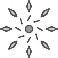 Firework Line Filled Greyscale Icon Design vector