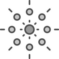 Lights Line Filled Greyscale Icon Design vector