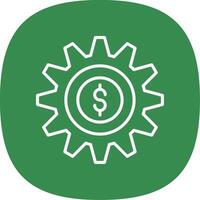 Money Management Line Curve Icon Design vector