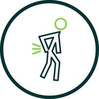 Chronic Pain Line Circle Icon Design vector