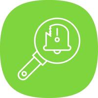 Fault Line Curve Icon Design vector