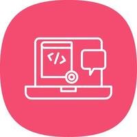Demo Line Curve Icon Design vector