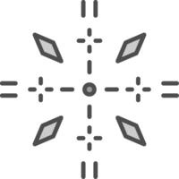 Firework Line Filled Greyscale Icon Design vector