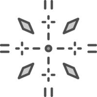 Firework Line Filled Greyscale Icon Design vector