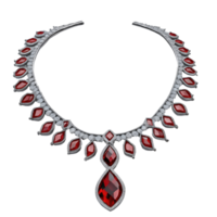 Expensive diamonds necklace isolated on transparent background png