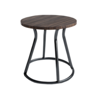 Metal side table isolated on transparent background png